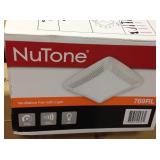 NuTone 70 CFM Ceiling Bathroom Exhaust Fan with Light, White Grille and Light not used