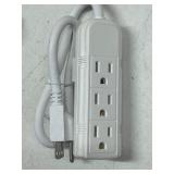 Lot of 12- 3 outlet Mini Power strip, 1.5 ft cord