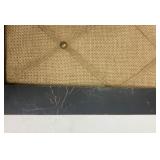 Lot of 3- Picture Frames/ Display- 2 frames in good condition, the Burlap display frame is salvage