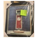Lot of 3- Picture Frames/ Display- 2 frames in good condition, the Burlap display frame is salvage