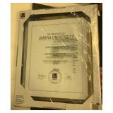 Lot of 3- Picture Frames/ Display- 2 frames in good condition, the Burlap display frame is salvage