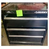 Husky drawer cabinet, SALVAGE- one drawer is stuck and one drawer is off the track
