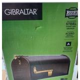 Gibraltar Galvanized steel Medium capacity- Venetian Bronze Post-Mount Mailbox