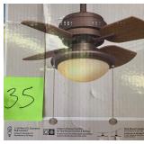 Hampton Bay Metarie Indoor 24 in. ceiling fan oil rubbed bronze- SALVAGE
