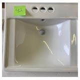 Standard Decorum White Wall Hung Sink, 20 x 18, 4" center w/ overflow
