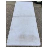 Lot of 2- folding tables 72" One salvage, one used