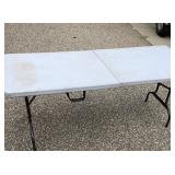 Lot of 2- folding tables 72" One salvage, one used
