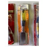 Hand tool lot- Husky 2- Jaw reversible puller, Buck Bros. Wood chisel, a/c pro charging hose, zircon Studsensor