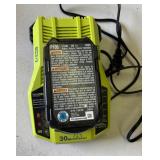 Salvage lot- Ryobi intelliport 30 minute 18v charger and battery