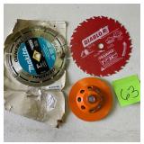 Saw blade lot- Diablo 7-1/4", Makita 7", Ryobi
