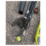 Salvage lot- electric Ryobi Trimmer, blower, pole saw