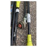 Salvage lot- electric Ryobi Trimmer, blower, pole saw