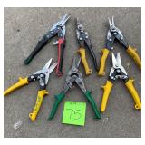 Lot of 6- Wiss Aviation Snips- Salvage/ Untested As is