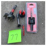 Lot of- Fosner bits, quick change arbor, diamond hole saw, diablo rounding bit