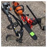 For parts/Salvage- homelite chainsaw, echo chain saw, gass trimmer head