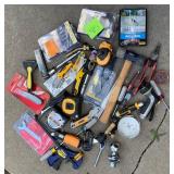 Hand tool lot- Salvage/untrested as is- utility knives, screwdrivers, pliers, ratchets etc.