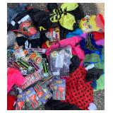 GIANT Lot- Halloween Costumes, Accessories, Supplies etc. (see all pics, each pic. shows a different part of the lot) Some complete items, Some may be SALVAGE
