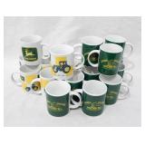 Large Lot of New Ceramic John Deere Coffee Mugs