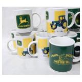 Large Lot of New Ceramic John Deere Coffee Mugs