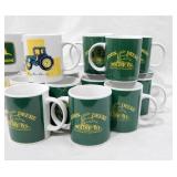 Large Lot of New Ceramic John Deere Coffee Mugs