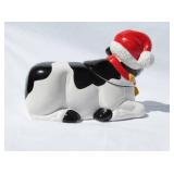 Large Lot of New Earthenware Ceramic Cow Cookie Jars With Sound
