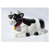 Large Lot of New Earthenware Ceramic Cow Cookie Jars With Sound