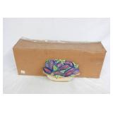 Case of New Vintage Ceramic Eggplant Themed Trivets