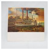 Lot of Vintage Fred Sweney The River Belle Card Prints