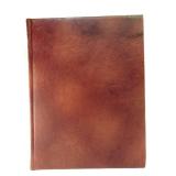 Vintage 1977 The Halls of Fame Hand Crafted Mission Leather Bound Book