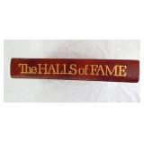 Vintage 1977 The Halls of Fame Hand Crafted Mission Leather Bound Book