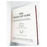Vintage 1977 The Halls of Fame Hand Crafted Mission Leather Bound Book