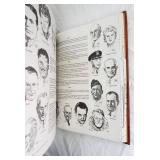 Vintage 1977 The Halls of Fame Hand Crafted Mission Leather Bound Book