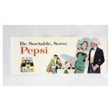 Set of 2 Vintage Pepsi Bus Trolley Car Advertisement Signs