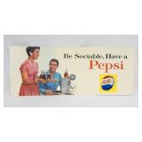 Set of 2 Vintage Pepsi Bus Trolley Car Advertisement Signs