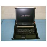 Masterview Max, 15" LCD Sideway Console, Rack Mountable Slide-Out Keyboard and Monitor / KVM Console