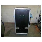 Large, Rolling, Audio/Video Travel Case with Removable Front and Back Panels and Built-In Table