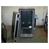 Large, Rolling, Audio/Video Travel Case with Removable Front and Back Panels and Built-In Table