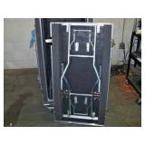 Large, Rolling, Audio/Video Travel Case with Removable Front and Back Panels and Built-In Table