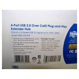 Tripp-Lite, 4-Port USB 2.0 Over Cat5 Plug-and-Play Extender Hub - NEW in Original, Open Box