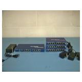 (4) NetGear, 8-Port, 10/100 Mbps Fast Ethernet Switches
