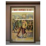 EXTREMELY RARE ORIGINAL POSTER & POSTCARD!!!! - "What Happened To Ole" circus poster, St. Peter, Minnesota - George Engesser
