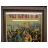 EXTREMELY RARE ORIGINAL POSTER & POSTCARD!!!! - "What Happened To Ole" circus poster, St. Peter, Minnesota - George Engesser