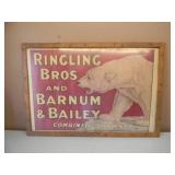 ORIGINAL! RARE! VINTAGE! - RINGLING BROS AND BARNUM & BAILEY COMBINED SHOWS CIRCUS POSTER - AWESOME PIECE! - APPROX 38" BY 27" - SEE PICTURES!