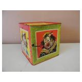 VINTAGE 1950s MATTEL CLOWN IN THE BOX - VINTAGE SHRINE CIRCUS SOUVENIR PENNANT - SEE PICTURES!