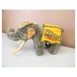 VINTAGE RINGLING BROS & BARNUM & BAILEY CIRCUS - KING TUSK PLUSH ELEPHANT! - SEE PICTURES!