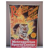 VINTAGE RINGLING BROS AND BARNUM & BAILEY CIRCUS "THE GREATEST SHOE ON EARTH" METROPOLITAN SPORTS CENTER ADVERTISING POSTER! - APPROX 14" BY 22" - SEE PICTURES!