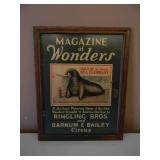 VINTAGE 1920s MAGAZINE OF WONDERS RINGLING BROS AND BARNUM & BAILEY CIRCUS BOOK - RARE! - FRAMED - SEE PICTURES!