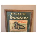 VINTAGE 1920s MAGAZINE OF WONDERS RINGLING BROS AND BARNUM & BAILEY CIRCUS BOOK - RARE! - FRAMED - SEE PICTURES!