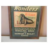VINTAGE 1920s MAGAZINE OF WONDERS RINGLING BROS AND BARNUM & BAILEY CIRCUS BOOK - RARE! - FRAMED - SEE PICTURES!