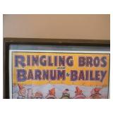 VINTAGE RINGLING BROS AND BARNUM & BAILEY CIRCUS POSTER - RARE! - FRAMED - APPROX 18" BY 14" - SEE PICTURES!